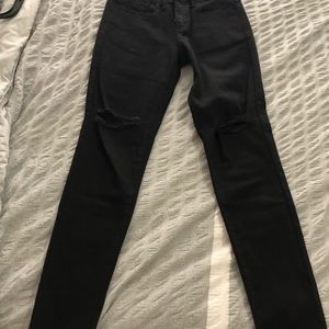 Black Ripped Knee Jeans